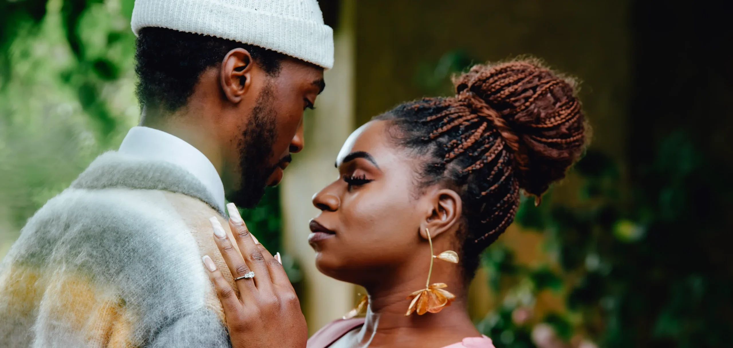Engaged couple during a romantic proposal and engagement photoshoot in the UK by Fifi Capture Studio